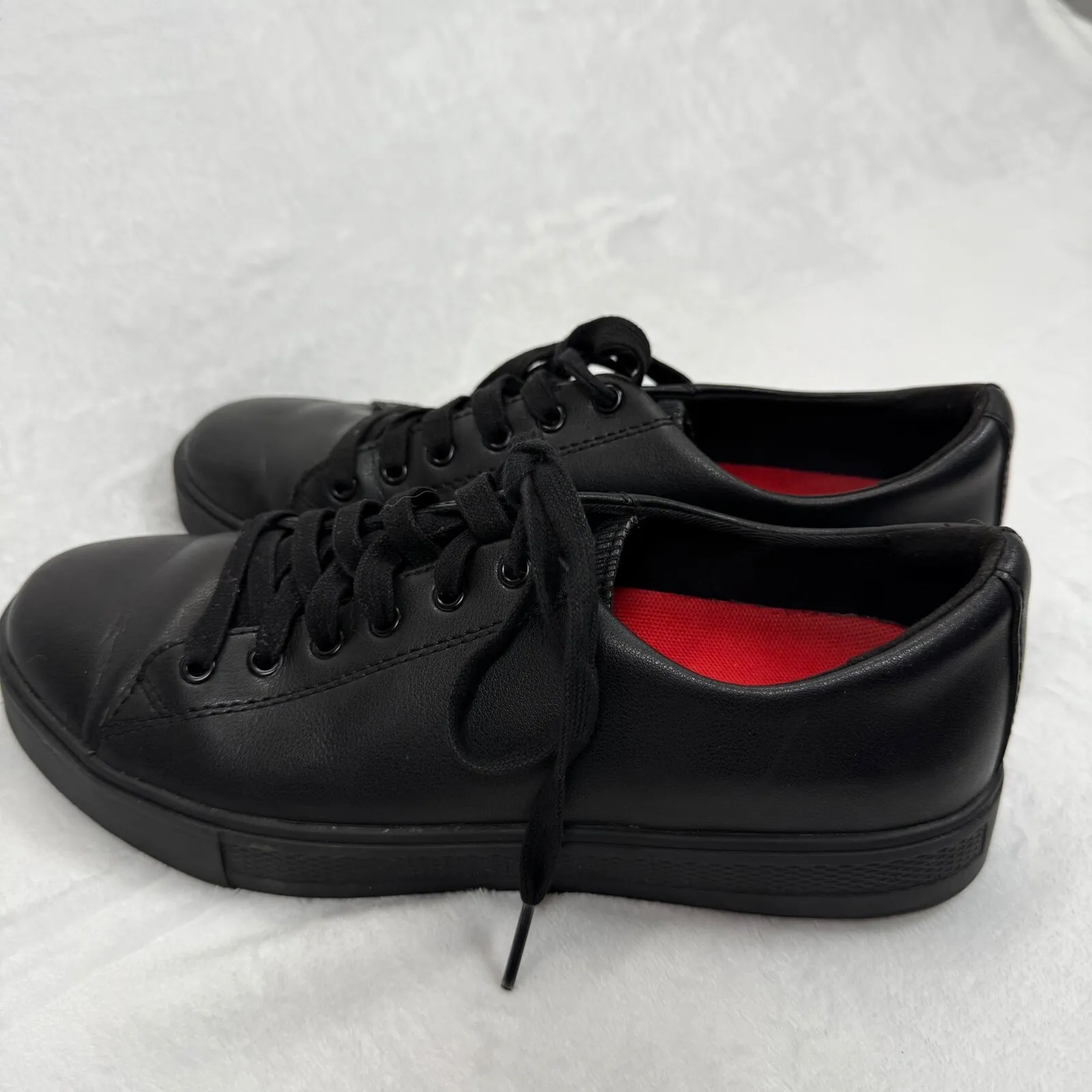 Shoes For Crews Slip Resistant‎ Work Shoes Black Leather Sneakers Size W9.5 - Image 10