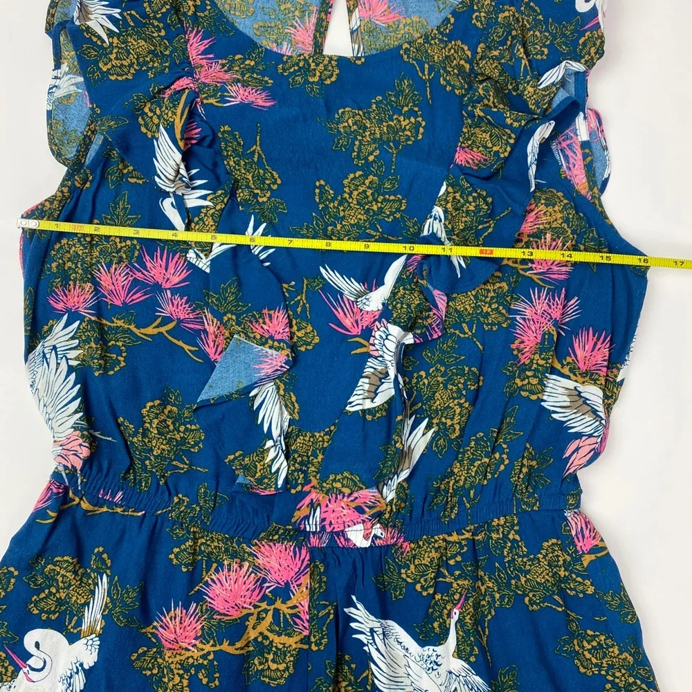 Express Bird Print Romper NWT Size XS Multicolor - Image 9