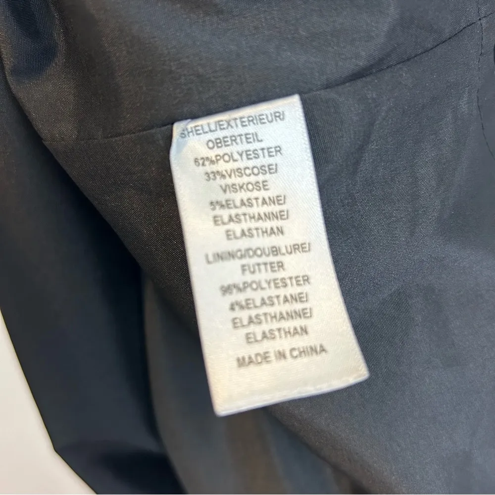 Adrianna Papell Black V-neckline Peplum Sheath Dress Size 12 - Image 9