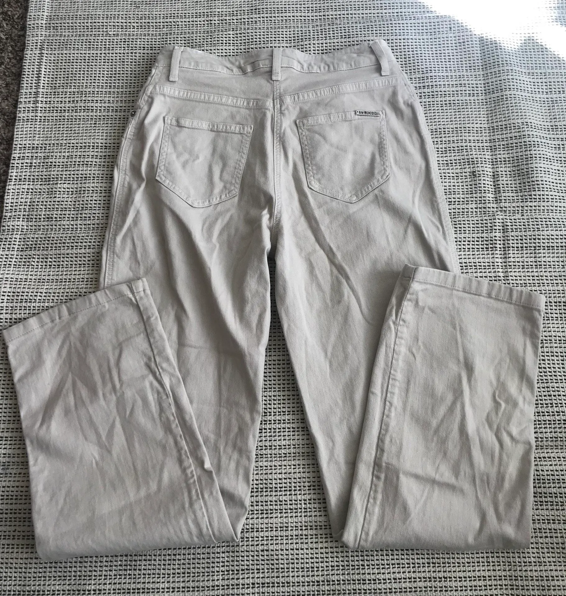 St. John Beige Mid rise Straight Leg Pant 4 - Image 3