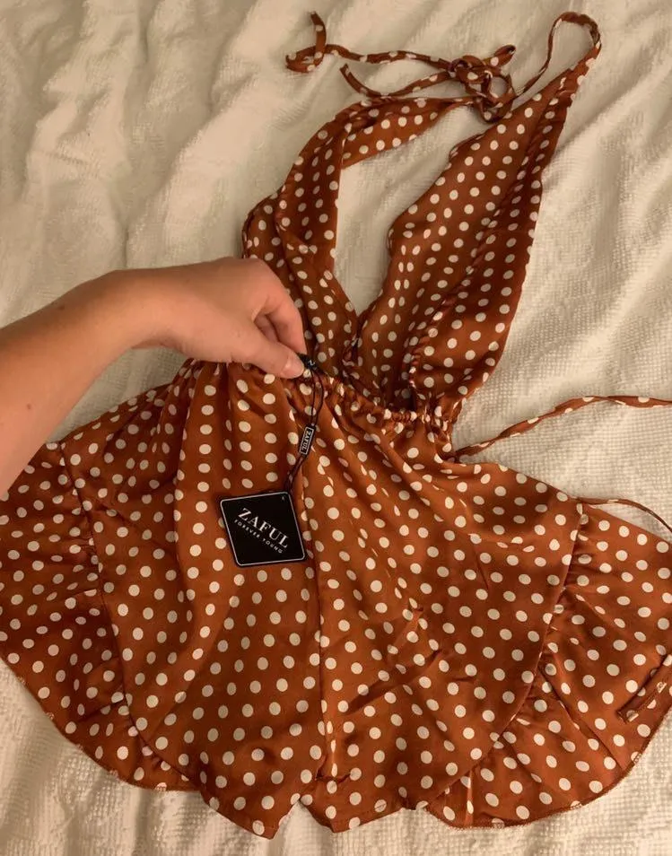 Zaful Polka Dot Romper - Image 2