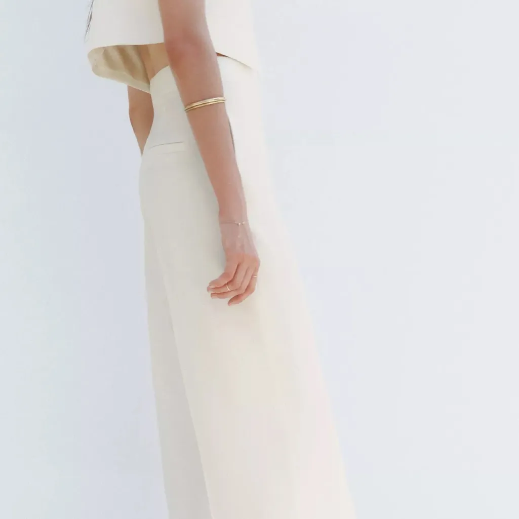 Zara Cream Wide-Leg Culottes - Image 3