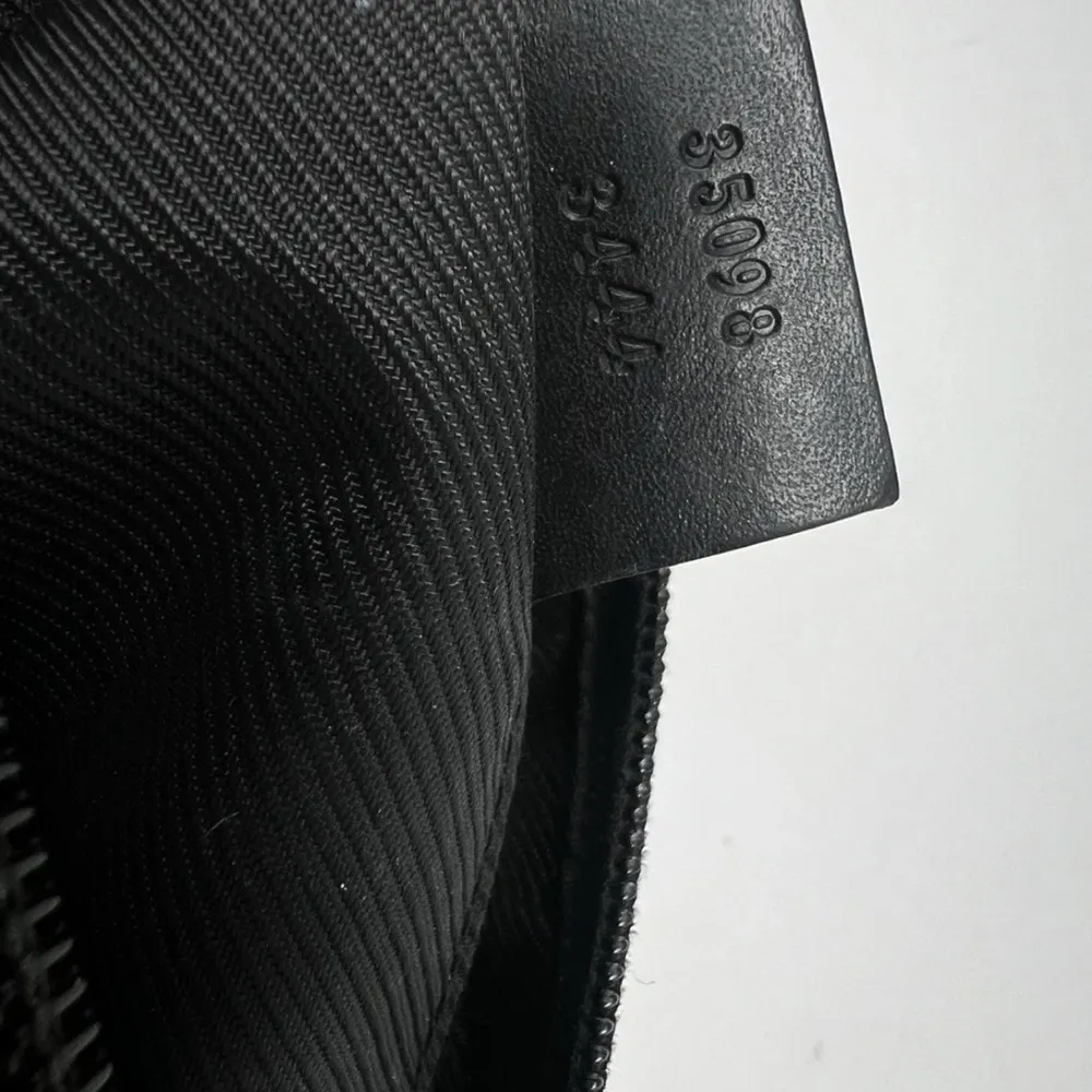 Gucci Black Denim Monogram Hobo Half Moon Shoulder Bag - Image 13