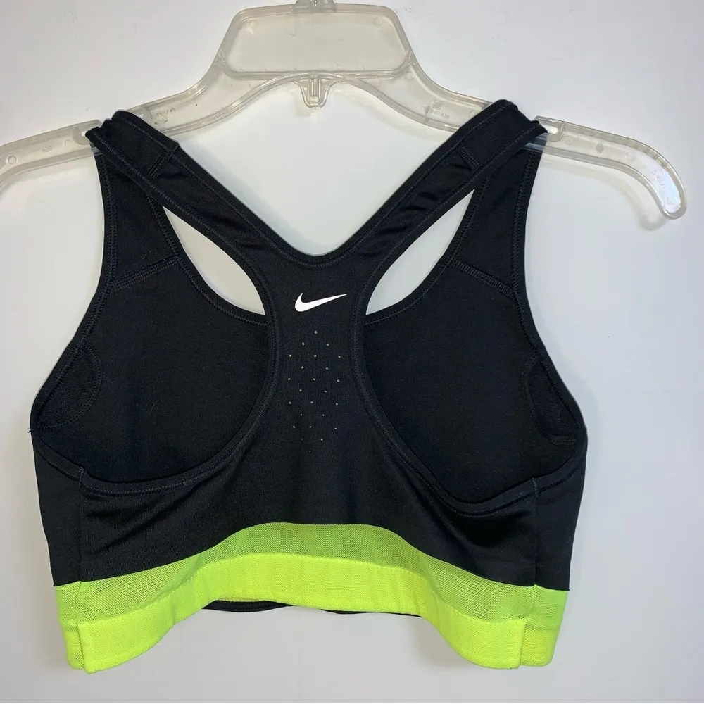 Nike Pro Womens Black Classic Swoosh Just Do It Sports Training Bra - Image 4