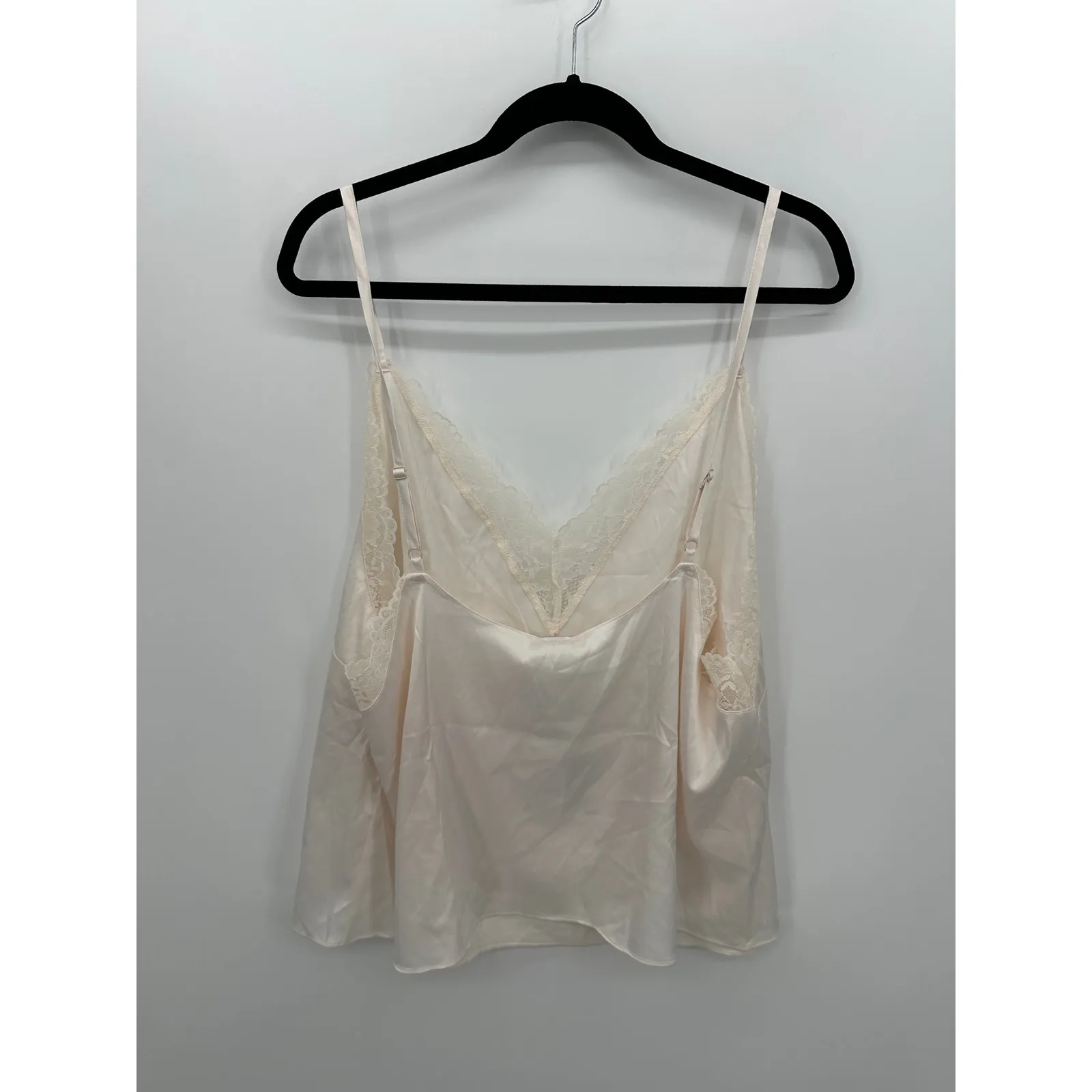 AdoreMe Womens Cream Satin Slip Tank Lace Size 2X NWT Sexy Lingerie Sleep - Image 2