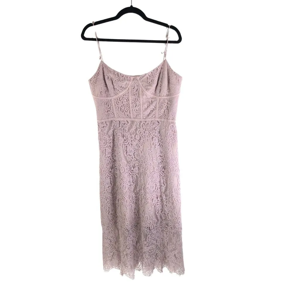 Keepsake Sense Dress Lace Overlay Sleeveless Pink Size 10 - Image 4
