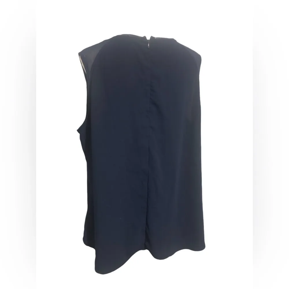 Soft Surroundings Blue Mesh Sleeveless Top Size 1X - Image 2