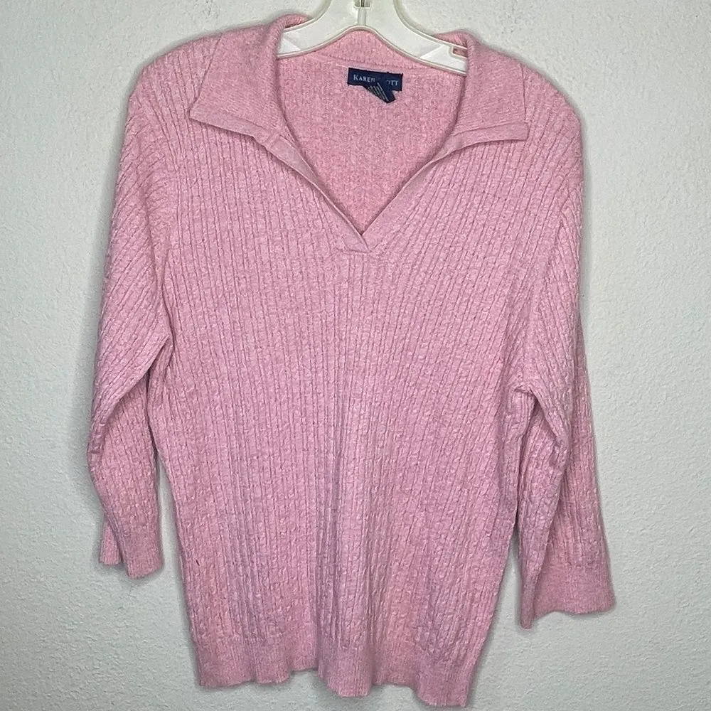 Karen Scott Sweater Pink‎ - Image 5