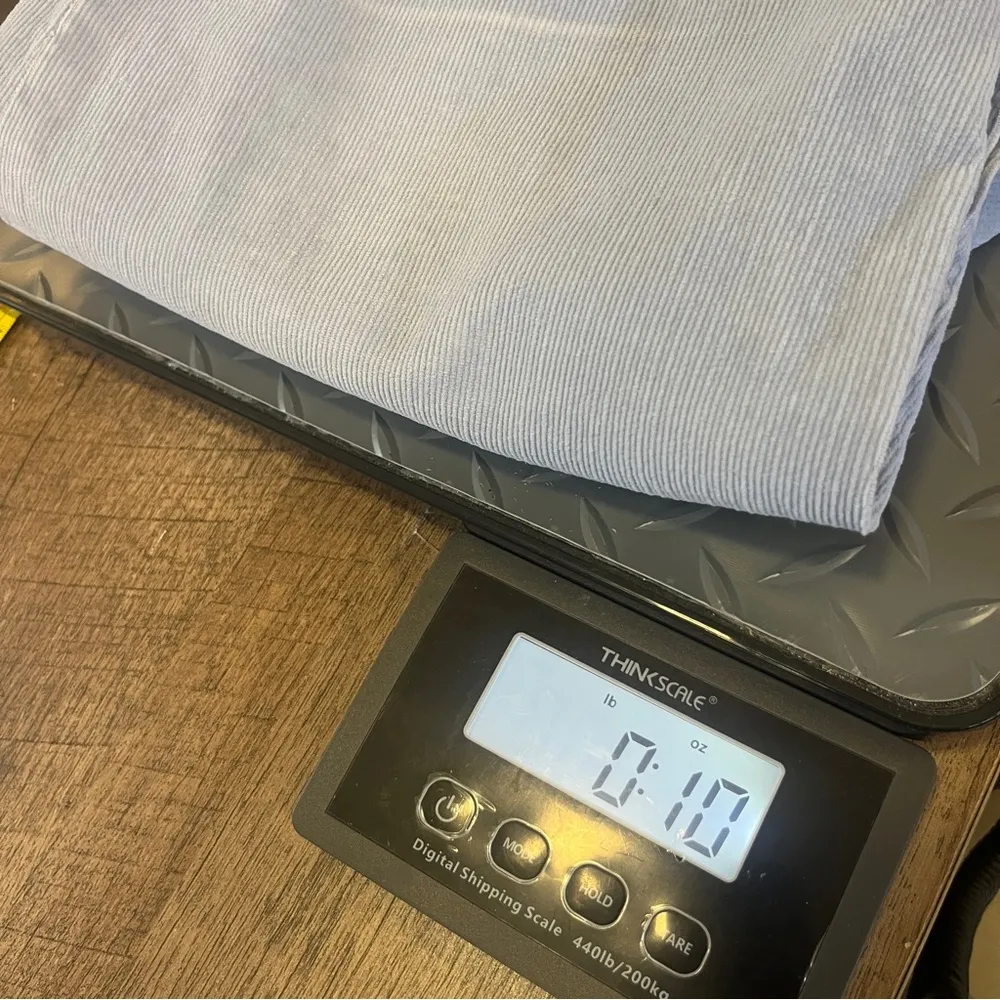 Express Corduroy Skirt Size 5/6 Light Blue Front Slit Career Work Preppy Casual - Image 7