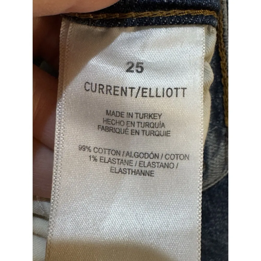 Current Elliot The Original Boyfriend Jean Women's Size 25 Medium Wash High Rise - Image 6