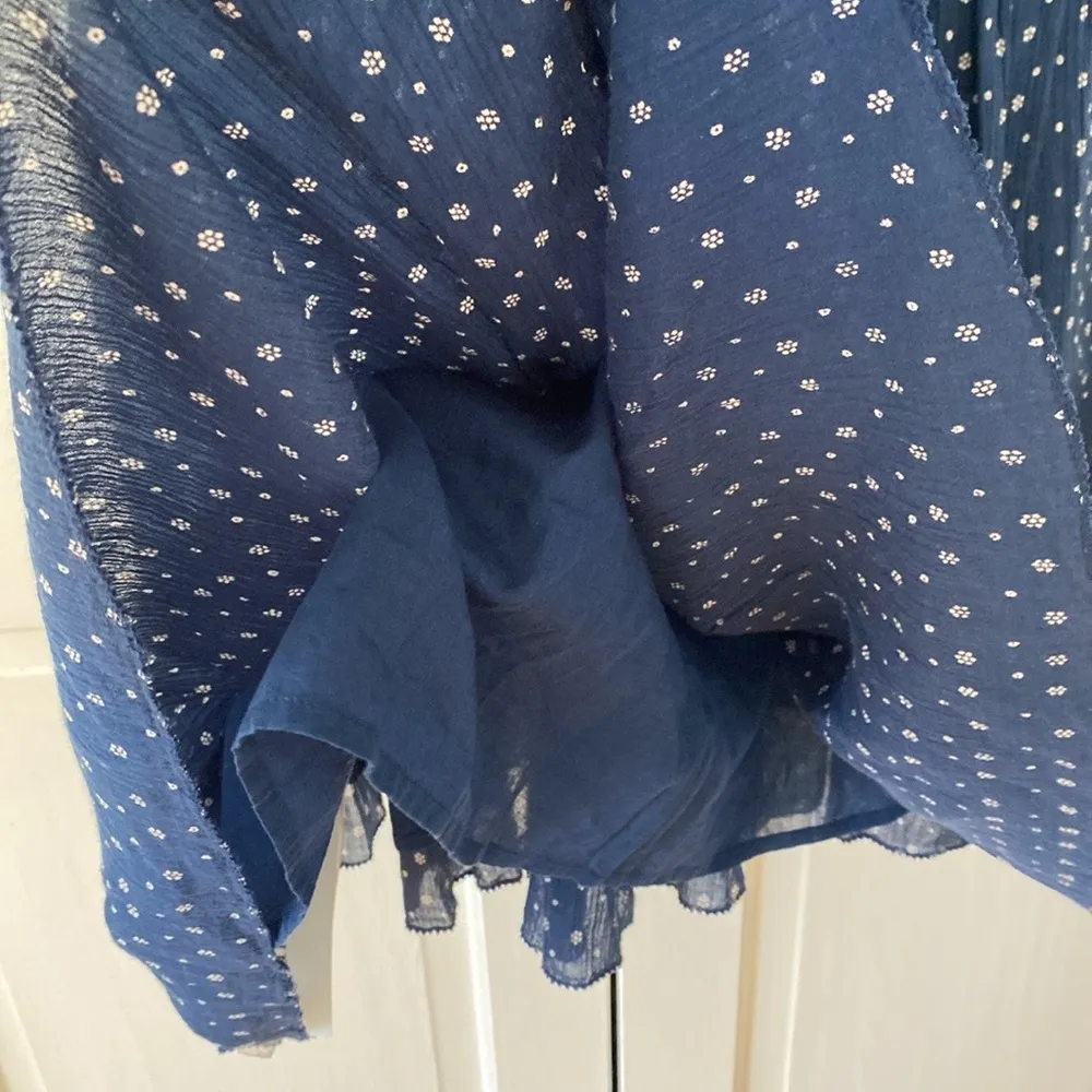 Ulla Johnson Paulette Blue Dress Cotton Size 2 Patterned Floral Ditsy Midi Dress - Image 14