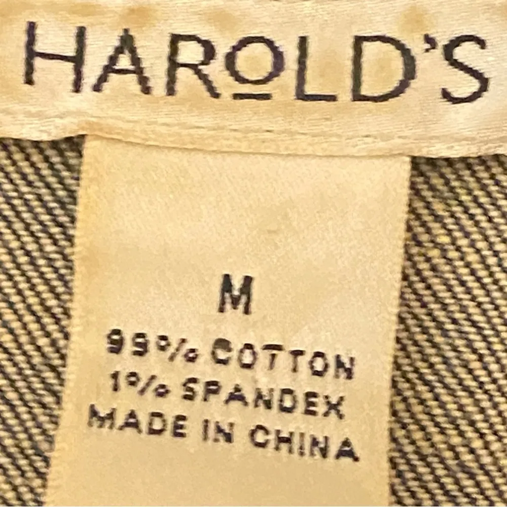 Harold’s Denim Blue Jean Button Up Jacket Women’s Size Medium - Image 3