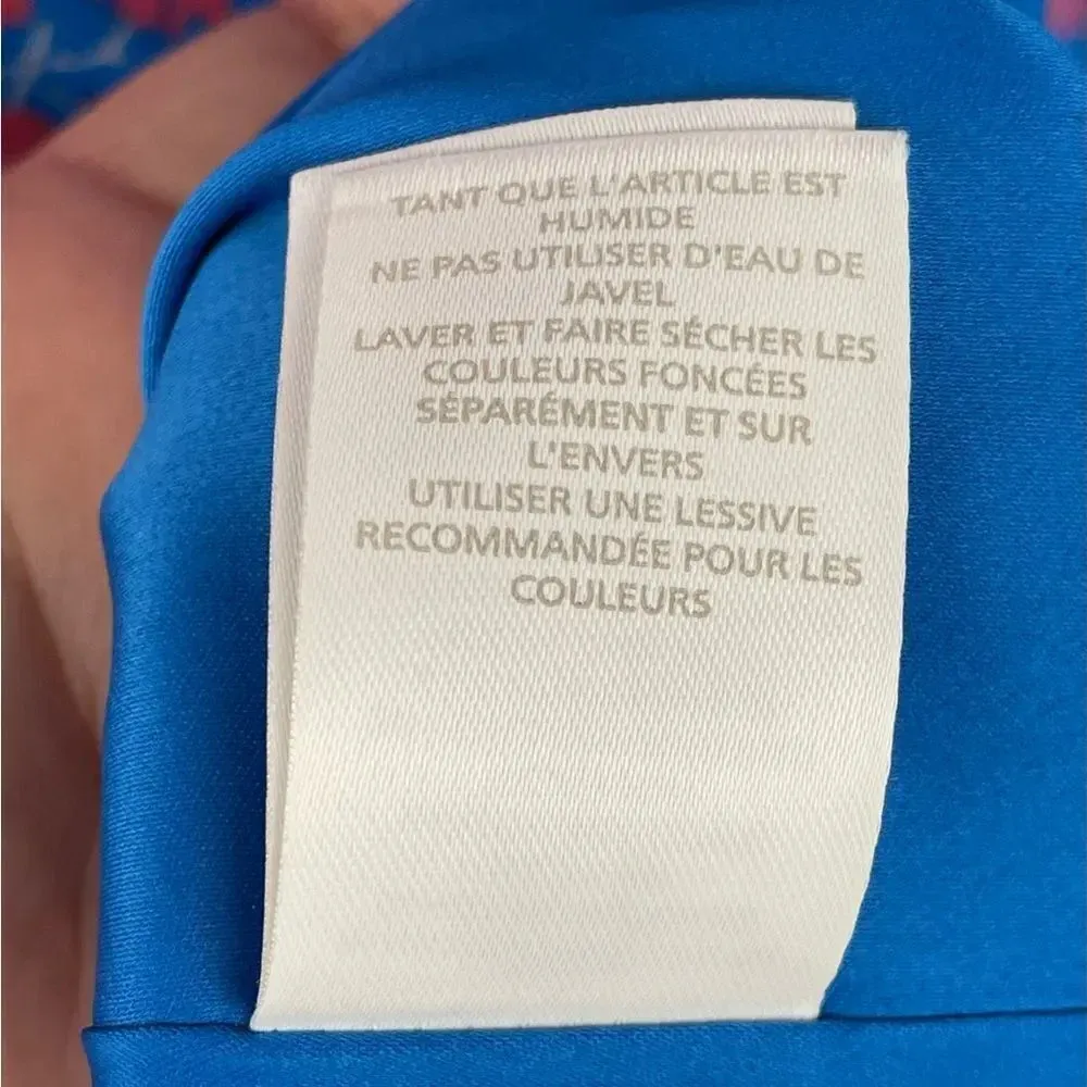 Boden Elise Coral Cyan Meadow Floral Midi Dress 8 Blue - Image 15