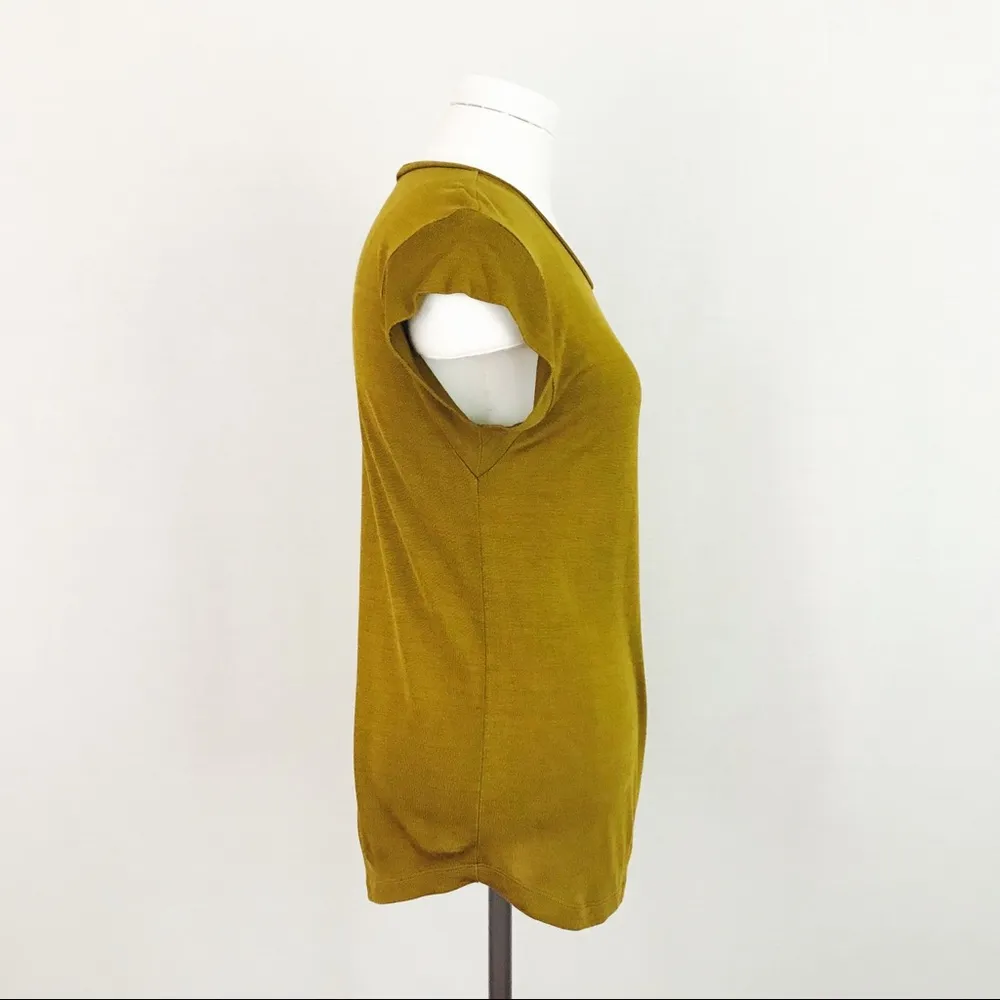 Capped Sleeve Top in Chartreuse | Size S - Image 6