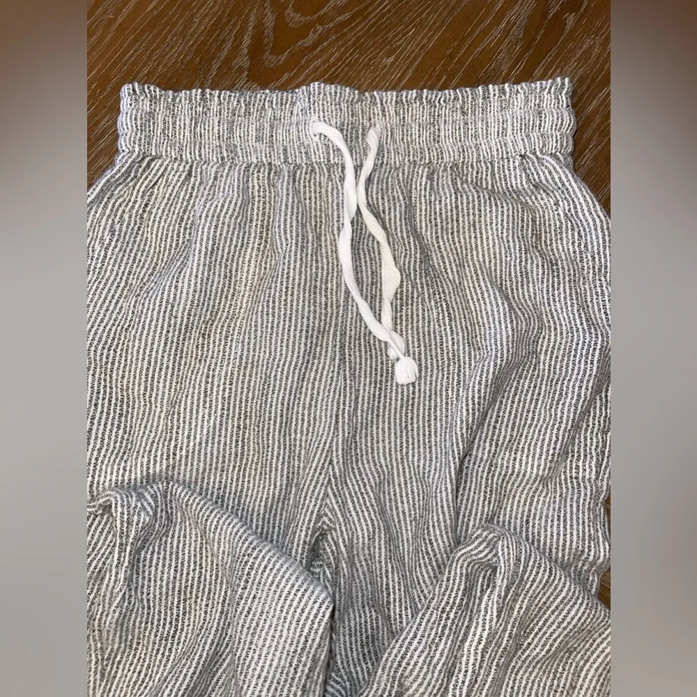 Aerie  linen striped pants size small - Image 4
