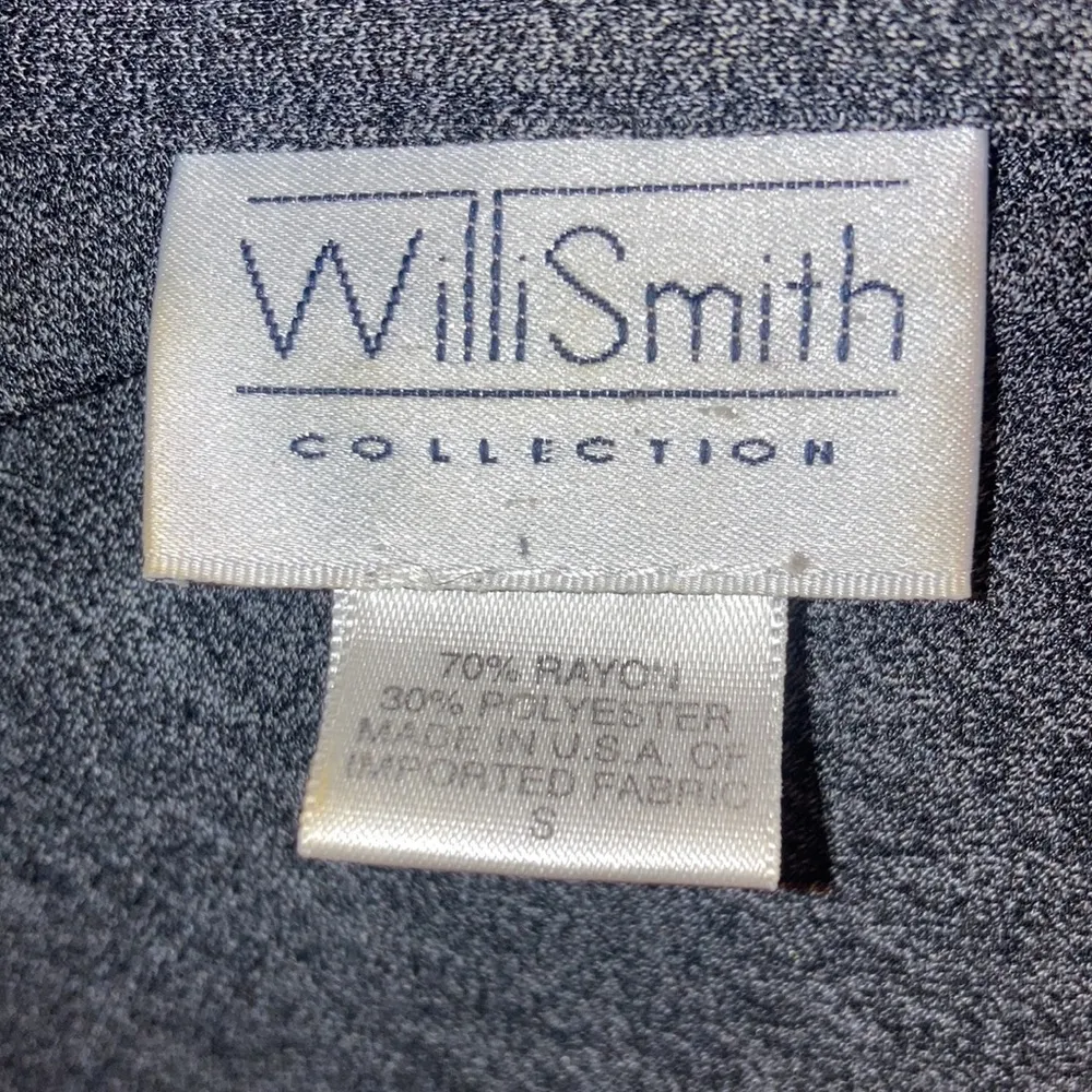 Willi Smith Heather Gray  Collection Zip Up Jacket Top Size Small - Image 8