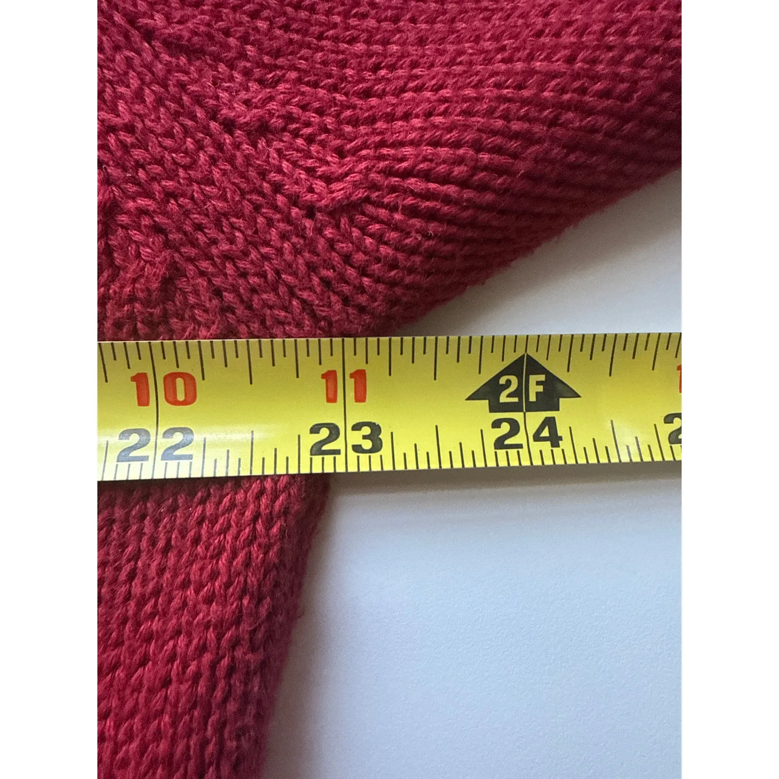 DKNY Red Rollneck Cotton Sweater Size Large - Image 4