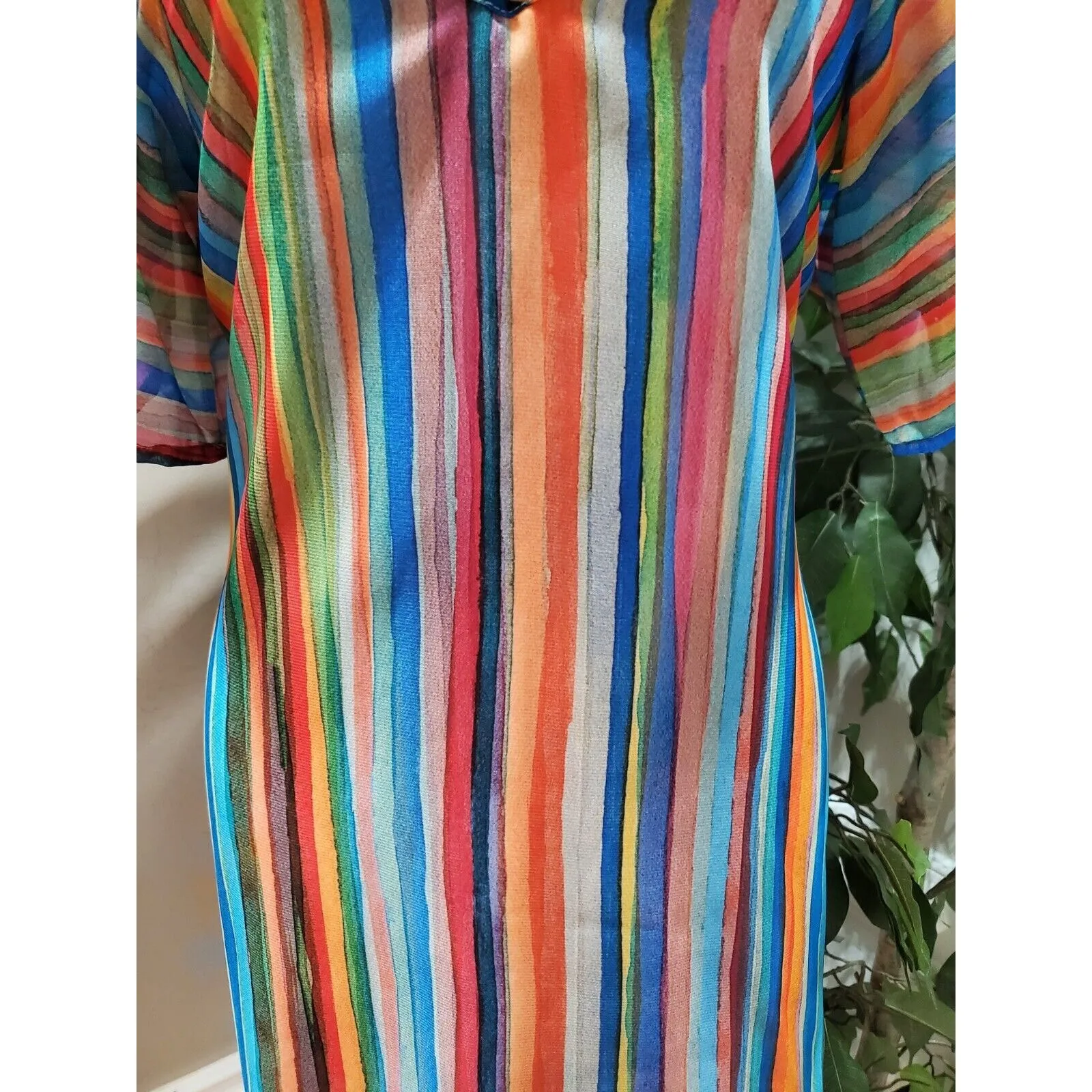 Judith March Women's Multicolor Polyester Sweetheart Neck Short Sleeve Blouse S - Image 5