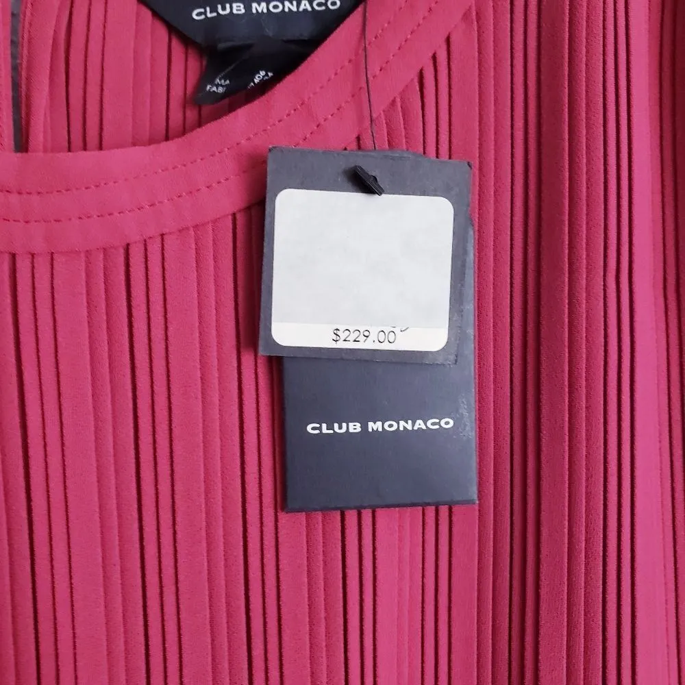 Club Monaco Rose Pink Viga Pleated Romper - Image 8