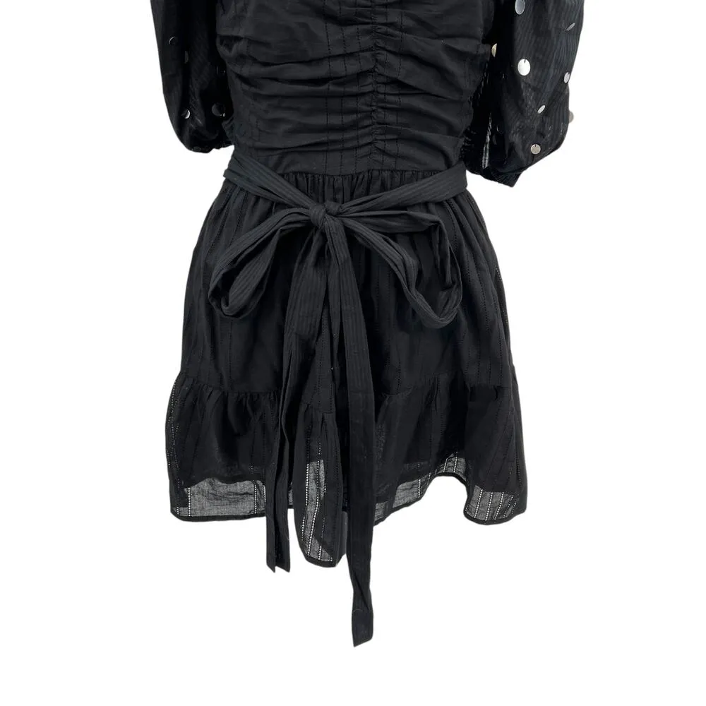 SUNDRESS Alana‎ Dress Black Mini Puff Sleeve Mirrored Size XS/Small - Image 7