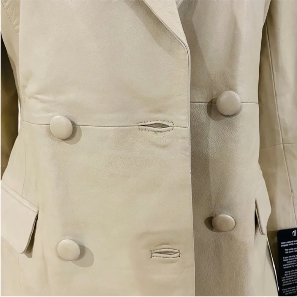 Bod & Christensen cream leather blazer NWT Tan - Image 7