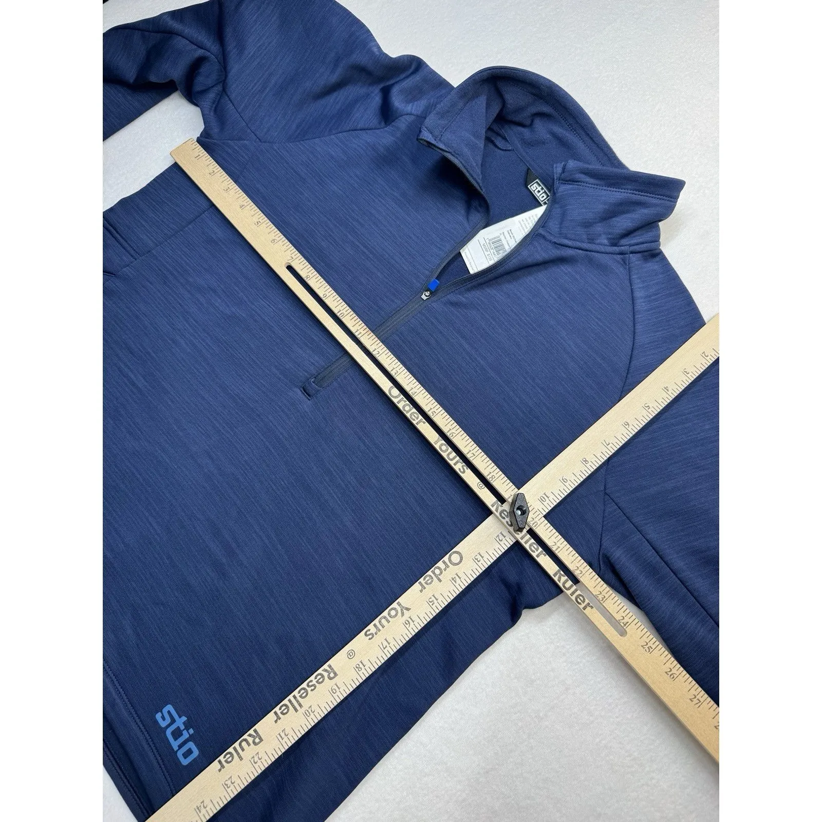 Stio Women’s Glide Power Stretch Half Zip NWT MSRP $139 Navy Size XL Blue - Image 5
