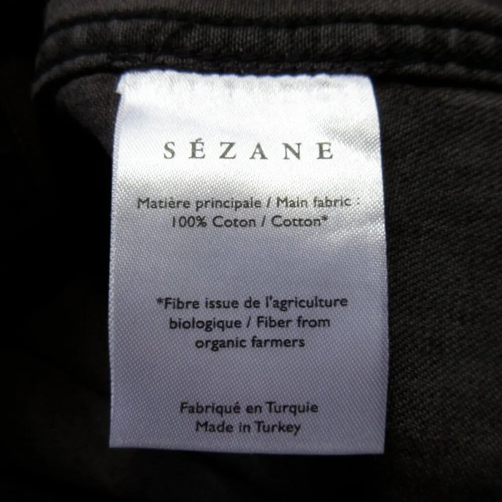 NWT Sezane Servanne Shirt in Bleached Black Chambray Snap Down Top 34 / US 2 - Image 3