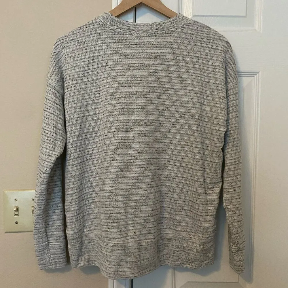 Aerie Gray Striped Heathered Pullover Sweater Size XXS - Image 5