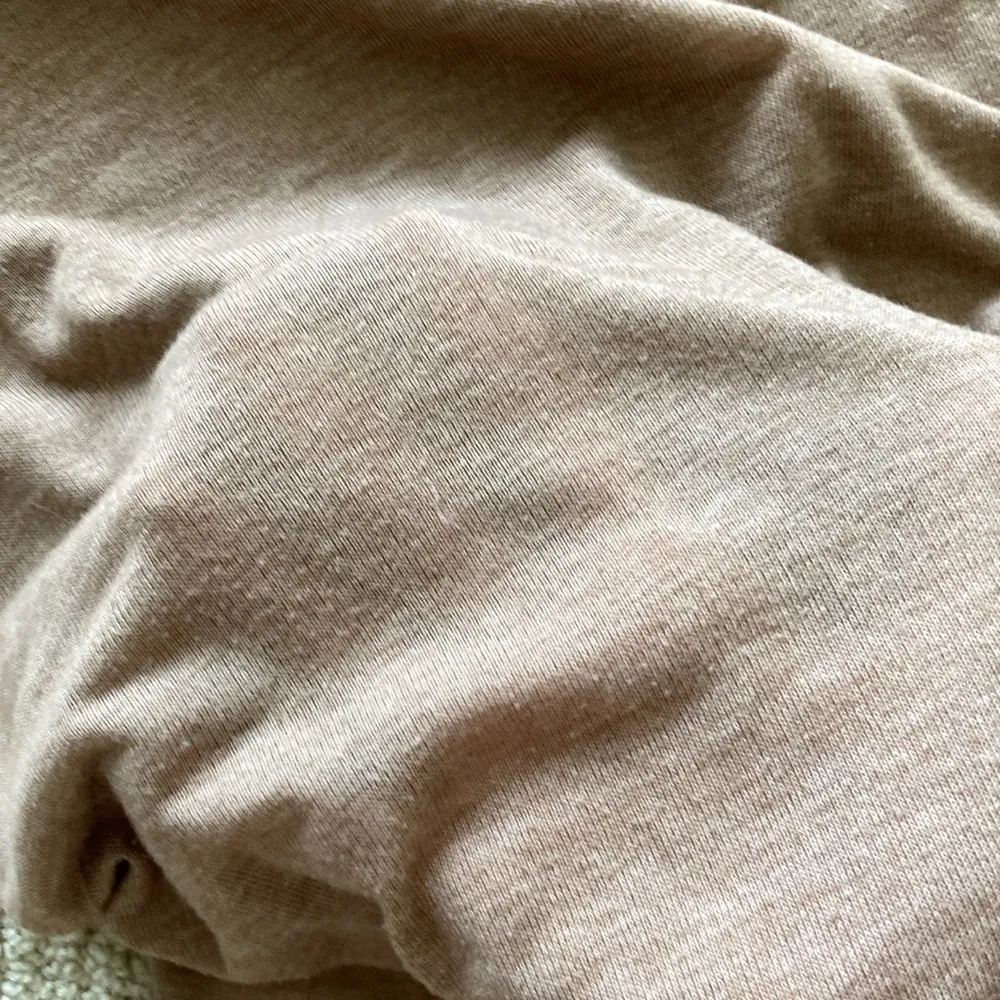 Zara Brown Long Sleeve Blouse Crewneck Patch Elbows Size Small Soft Stretch EUC - Image 5