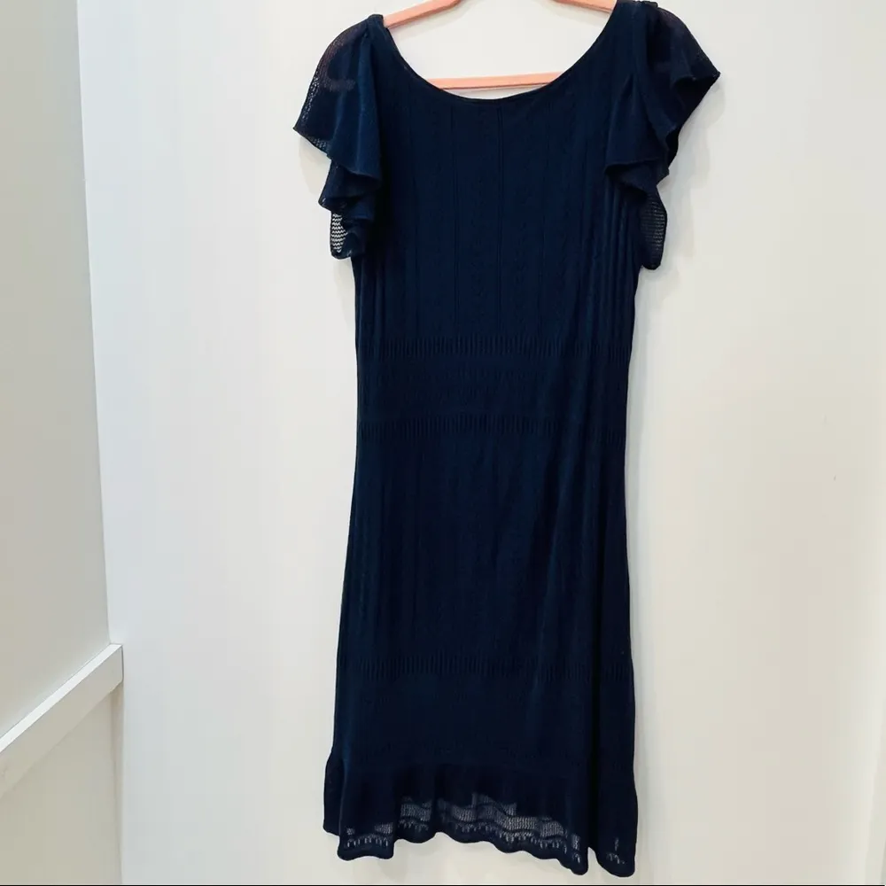 Lilly Pulitzer Navy blue Sweater crochet anchor Dress sz Medium - Image 91