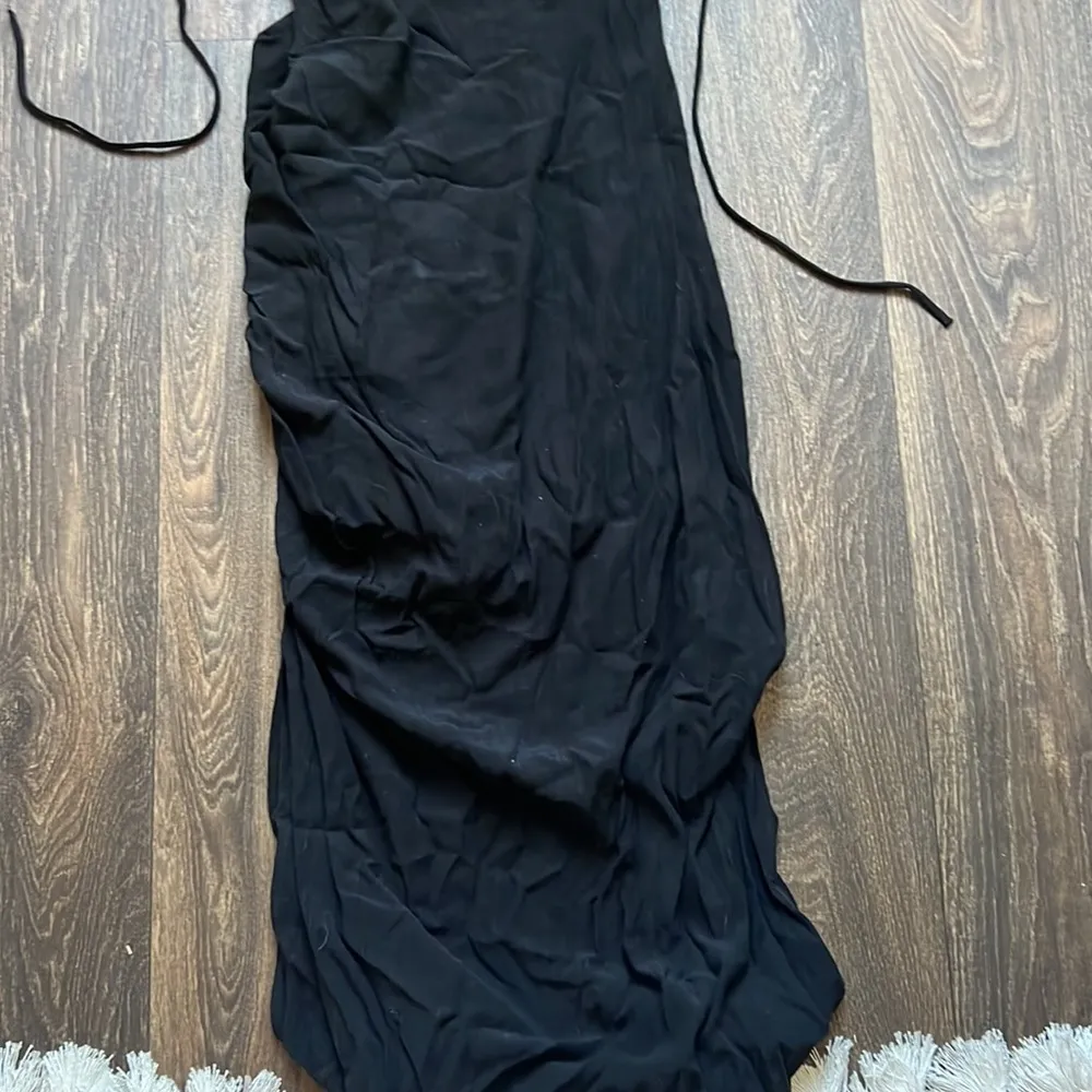 Zara Black Maxi Dress With Slit - Image 8