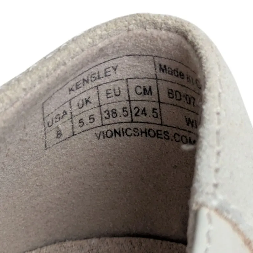 Vionic Kensley Patent Leather Loafers Slip On Shoes Cream 8 WIDE - Image 5