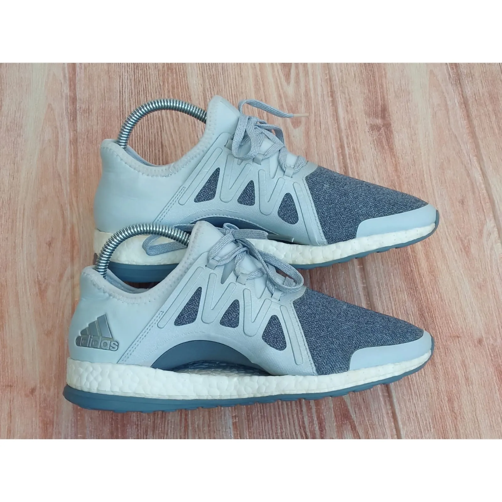 Adidas Pureboost Xpose Athletic Running Shoes Gray Fabric Lace Up Women’s Sz 7 - Image 8