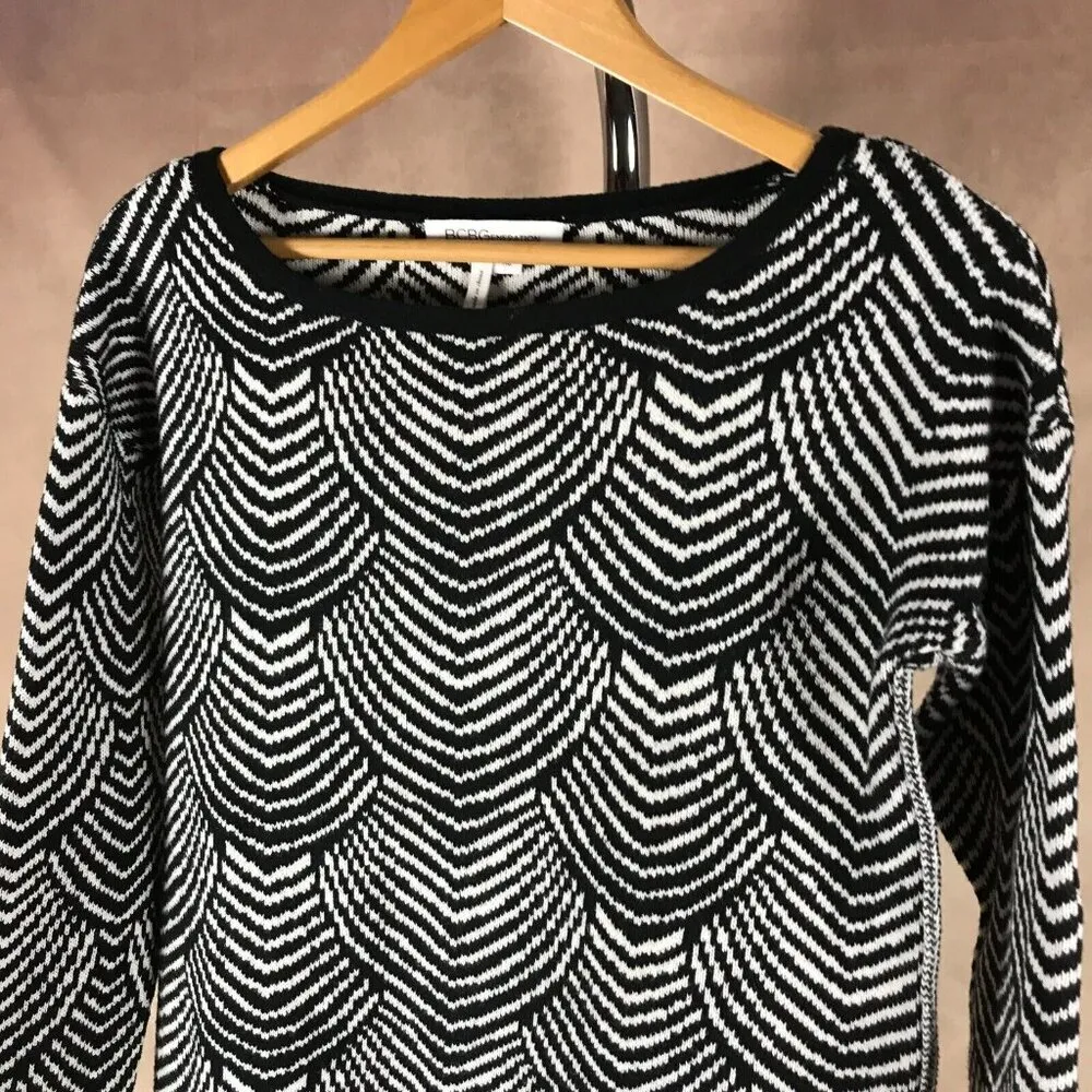 BCBGeneration Scalloped Pattern Boatneck Sweater XS - Image 3