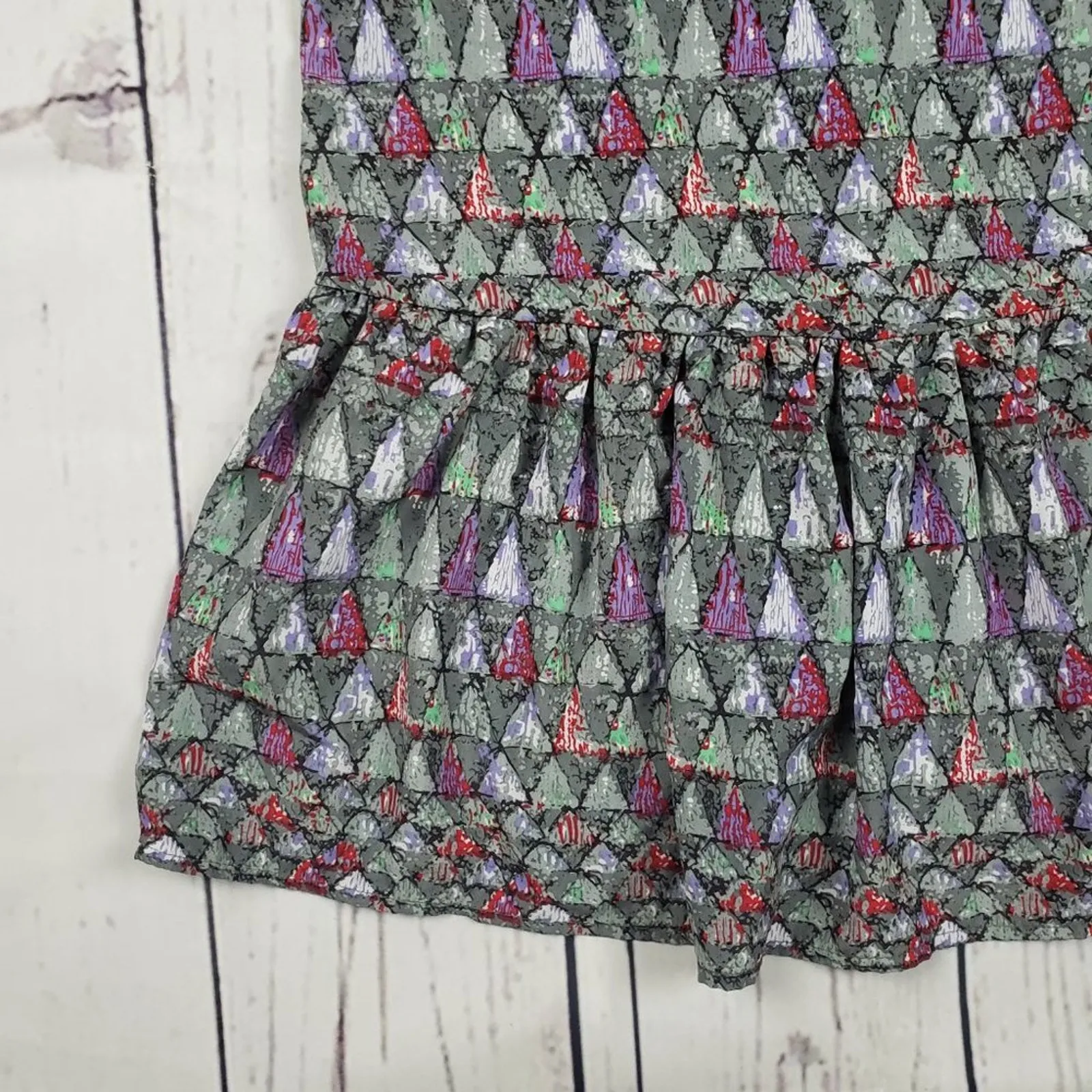 Soprano Lightweight Silky Multicolored Printed Mini Sleeveless Dress Size XS - Image 2