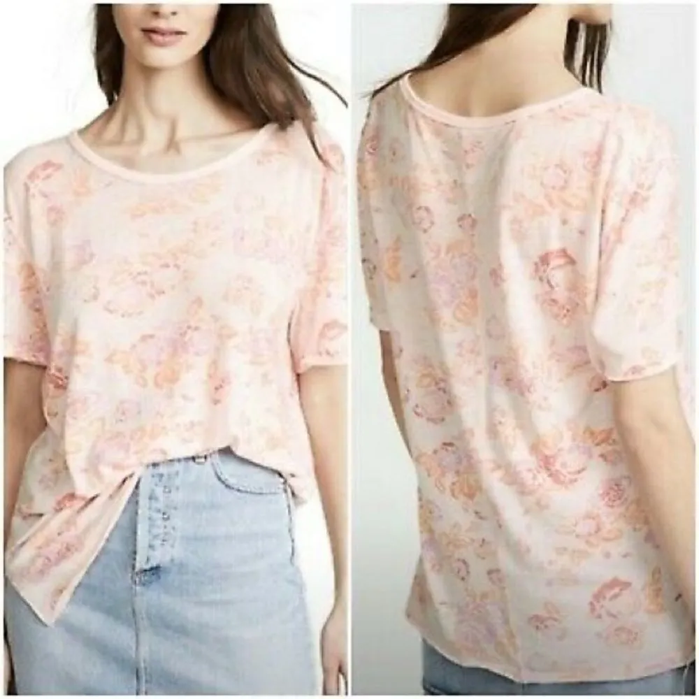 ✨HP✨NWOT✨Free People Tourist T-Shirt Pink Floral Blush✨ - Image 2