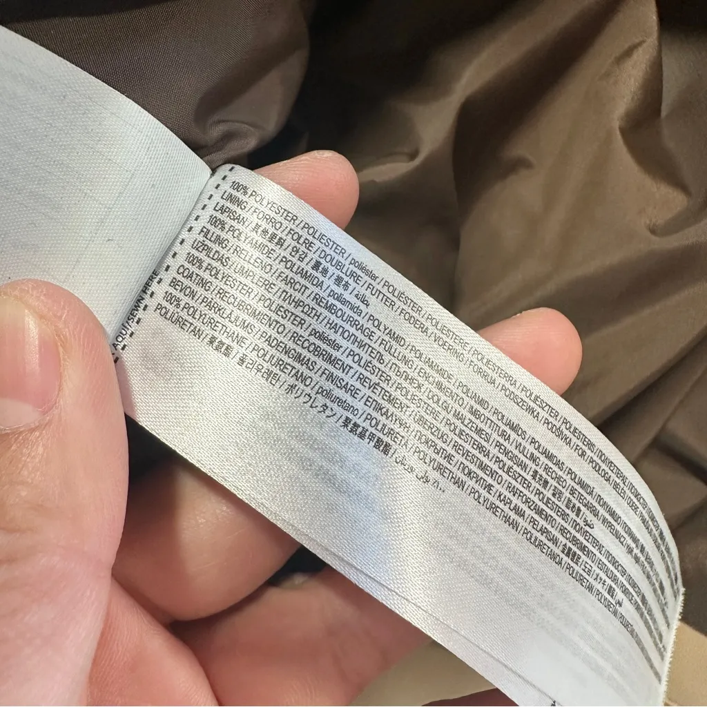 Mango Women’s Faux Leather Quilted Puffer Skin Style Gilet Vest in Beige Size M - Image 12