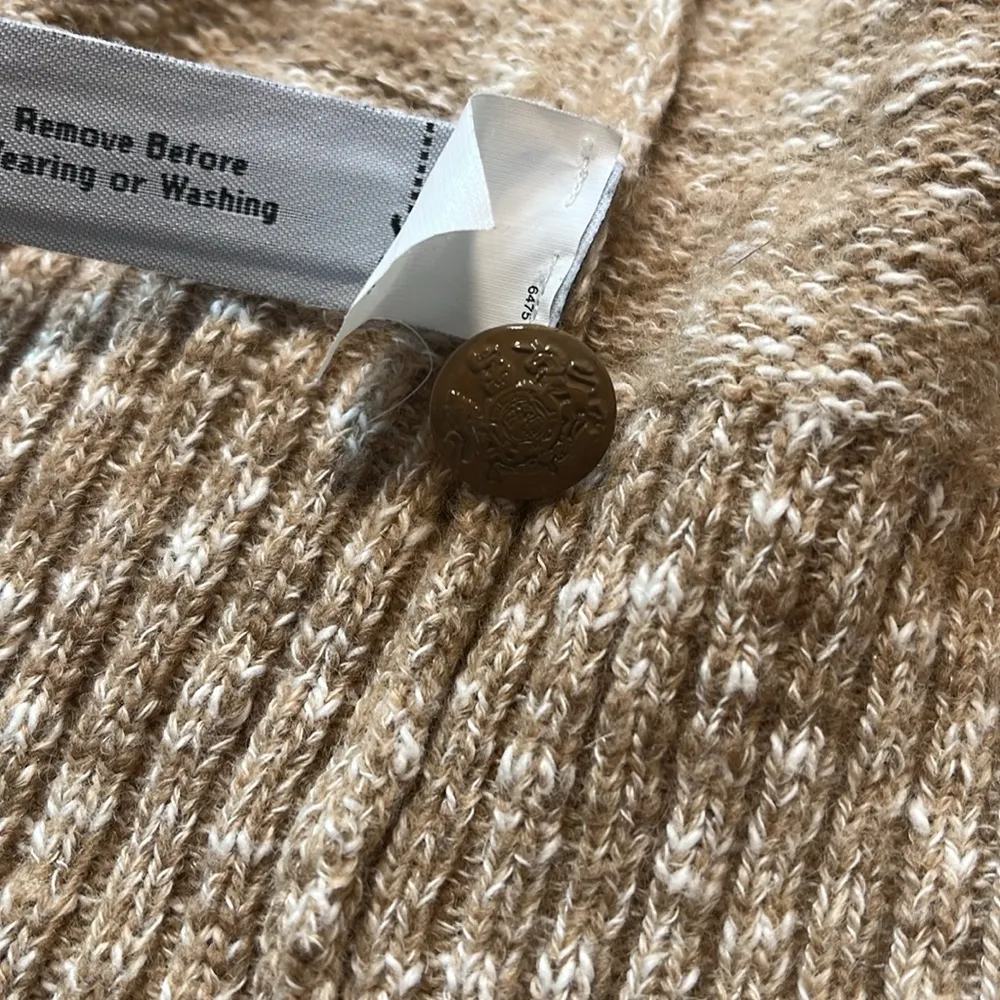 J.Crew Women’s Merino Wool Blend Deep V Placket Half-Button Tunic Sweater Size S - Image 6