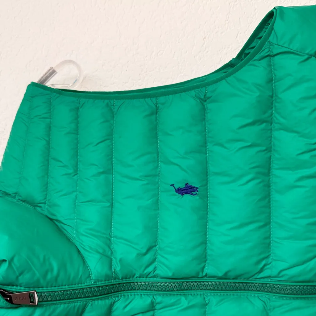 POLO Ralph Lauren Green Puffer Vest Jacket - Image 7