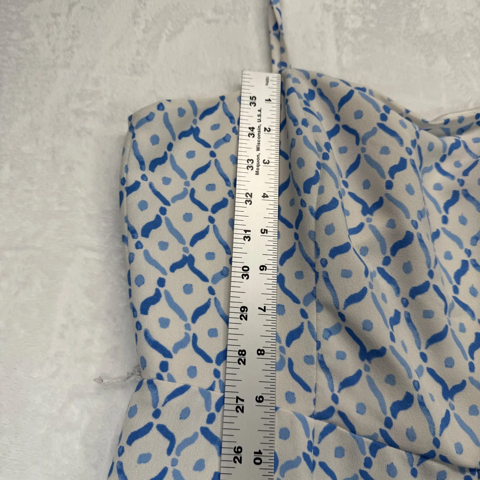 Lilly Pulitzer Jumpsuit Wide Leg Sleeveless Blue‎ White Size 10 - Image 6