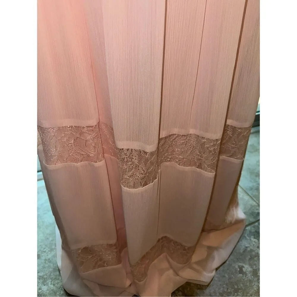 David’s Bridal Soft Pink Maxi Dress - Image 5