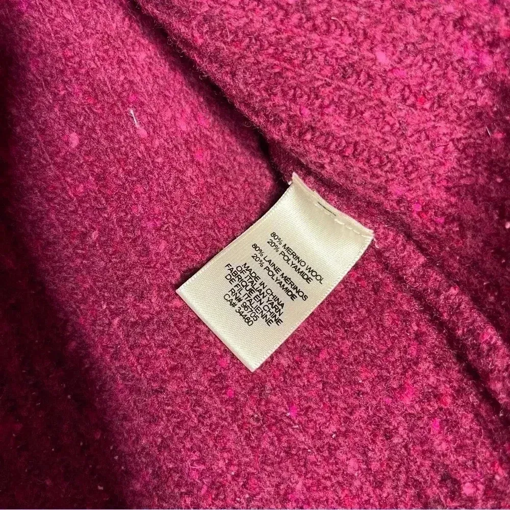 Rebecca Taylor La Via Red Ribbed Peplum Sweater Berry Revolve Size Small - Image 4