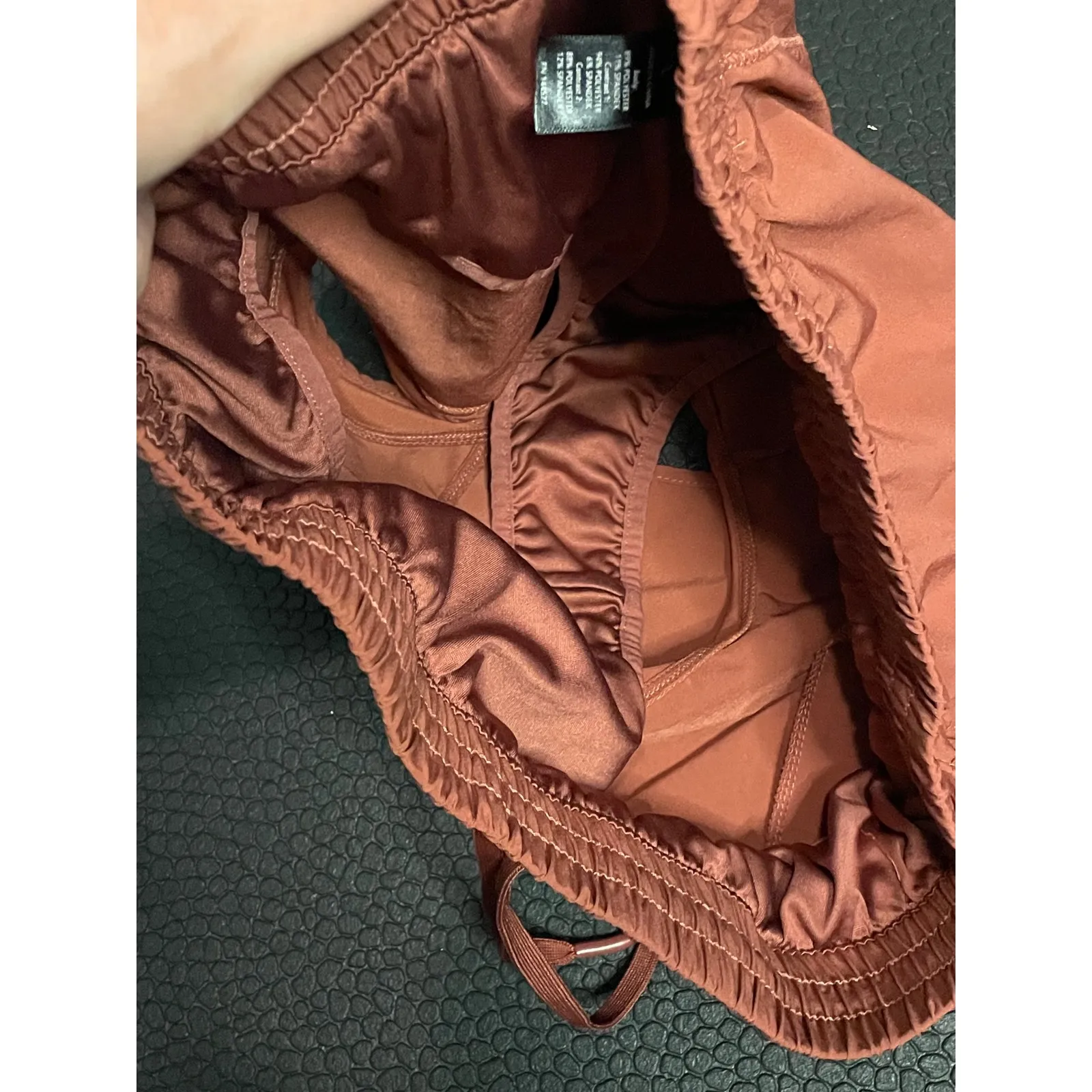 90 Degree By Reflex Athletic Shorts Size L Rust Orange Drawstring Waist Pockets‎ Size L - Image 4