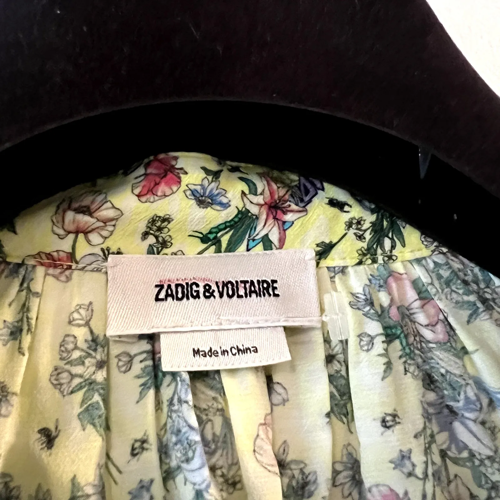Zadig & Voltaire Rinka bloemen jurk viscose mini yelllow dress size XS C1 - Image 4