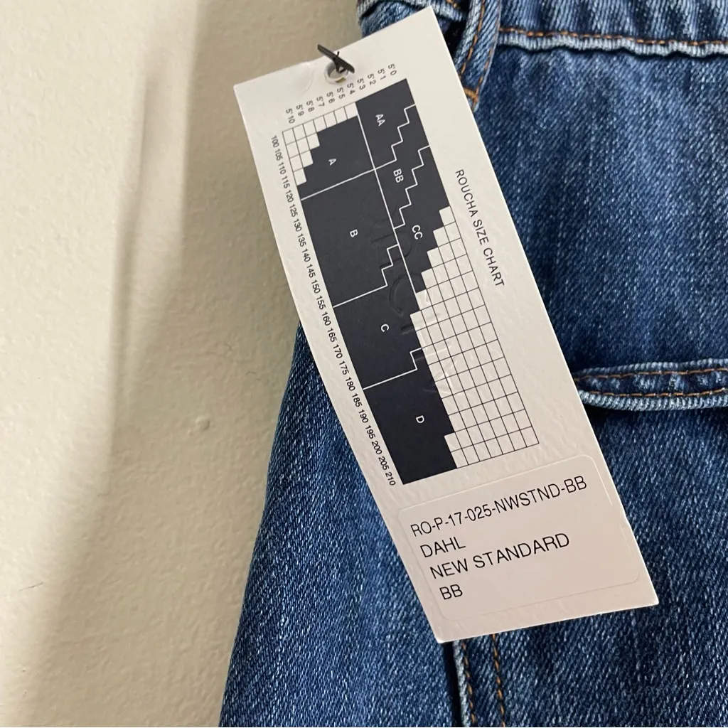 Roucha Dahl Denim New Standard Sculptural High Waist Barrel Leg Jeans NWT BB Blue Size 10 - Image 10
