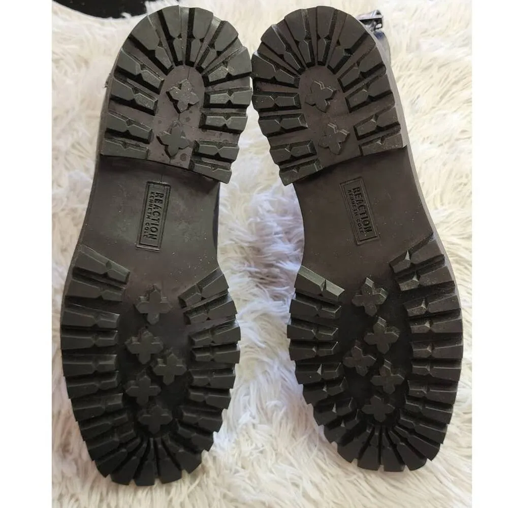 Kenneth Cole Reaction Salt Lug Patent Pull On Chelsea Boots in Black Croc 9 NWOB - Image 8