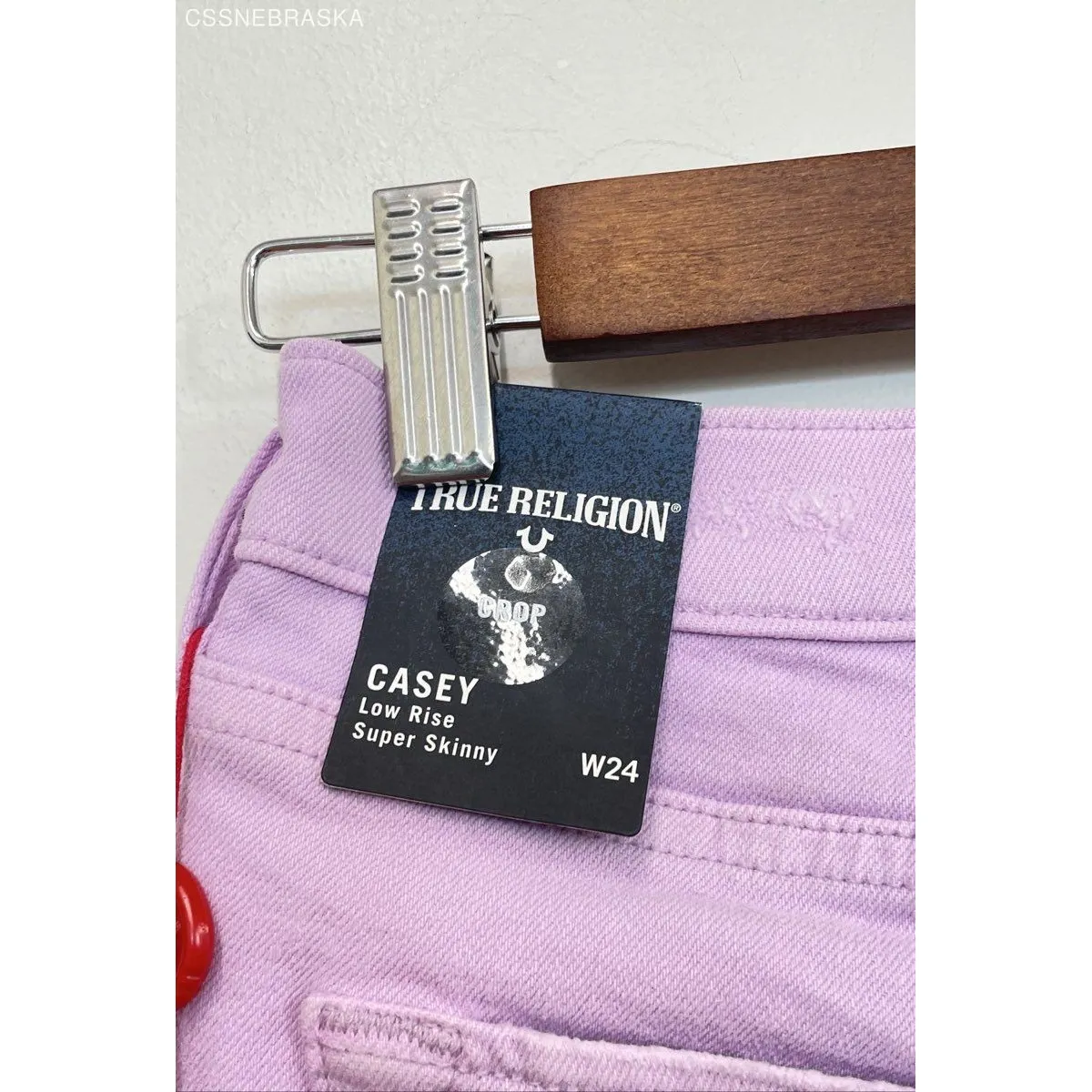 True Religion Purple Casey‎ Low Rise Super Skinny Jeans - Size 24 - Image 4