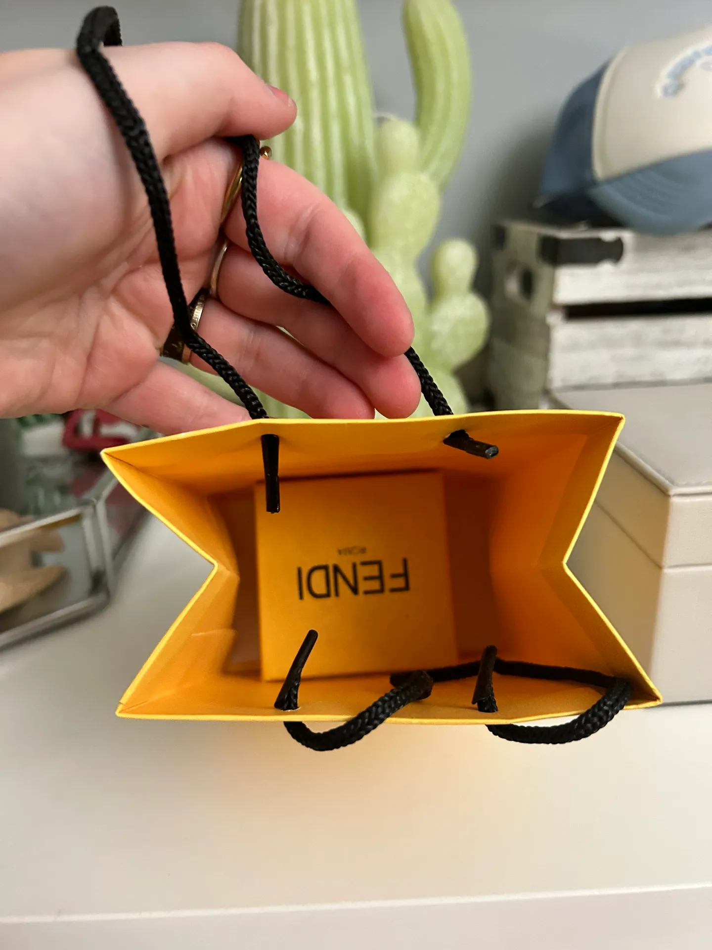 Gold FF Baguette Necklace - Image 7