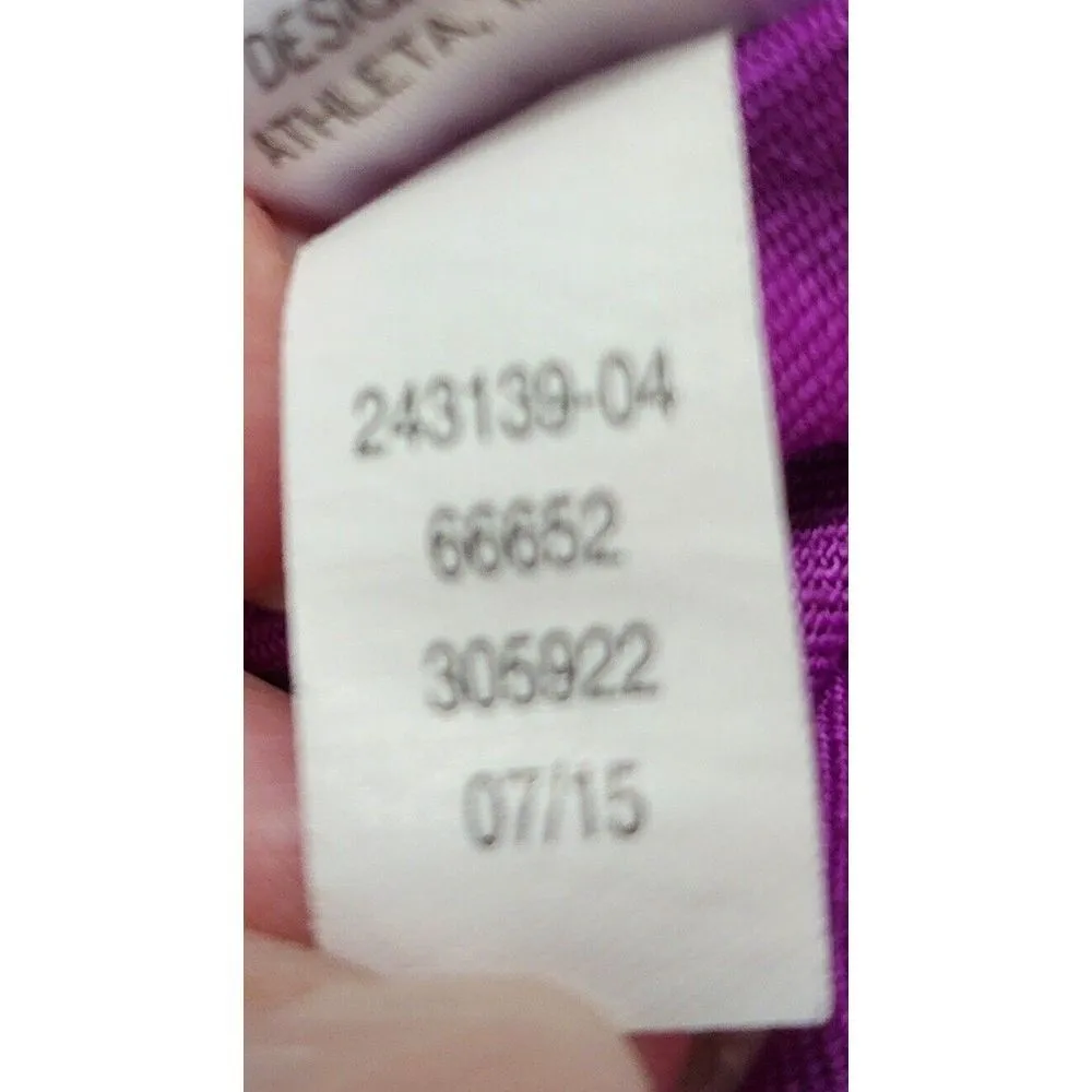 Athleta  Womens Leggings Medium Purple‎ Stripes - Image 6