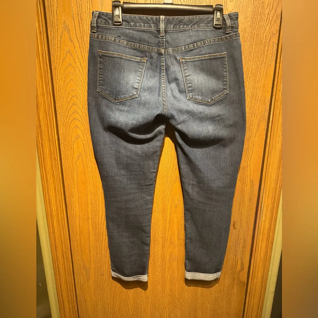 The Limited Denim 678 Womens Jeans Size 6 Blue Cuffed Ankle Hem Stretch Dark - Image 2